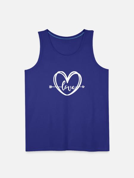 Love from the heart - Men's Premium Tank - royal blue