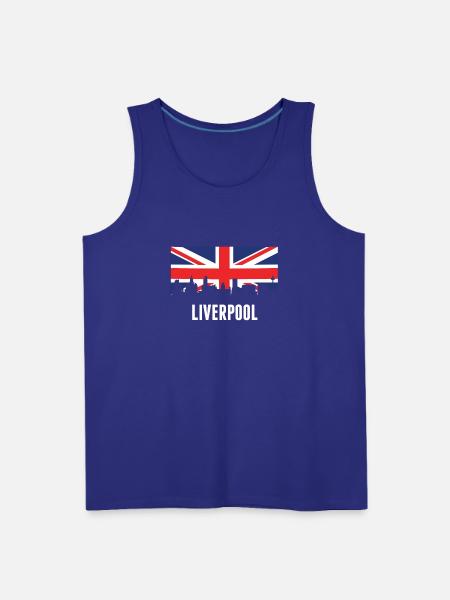 British Flag Liverpool Skyline - Men's Premium Tank - royal blue