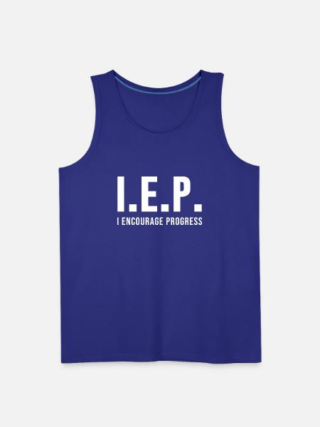 IEP I Encourage Progess - Men's Premium Tank - royal blue