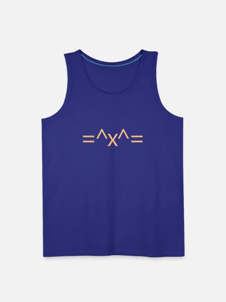 Cat Face Emoticon - Men's Premium Tank - royal blue