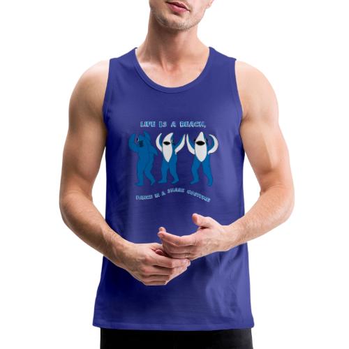 Dancing Sharks, Life Is a Beach - Men's Premium Tank