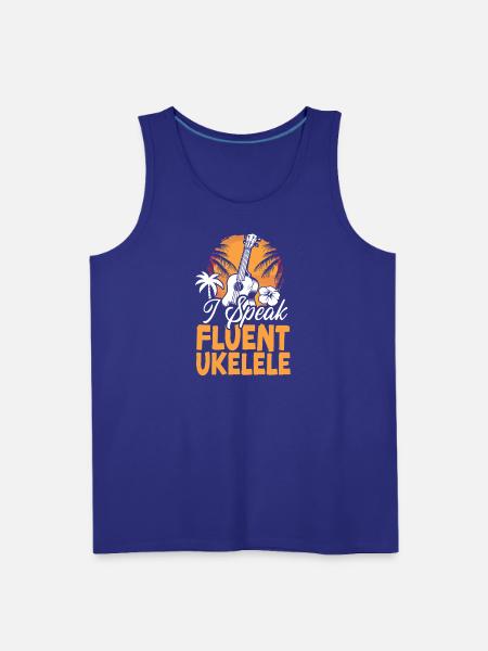 Hawaiian Ukulele Uke I Speak - Men's Premium Tank - royal blue