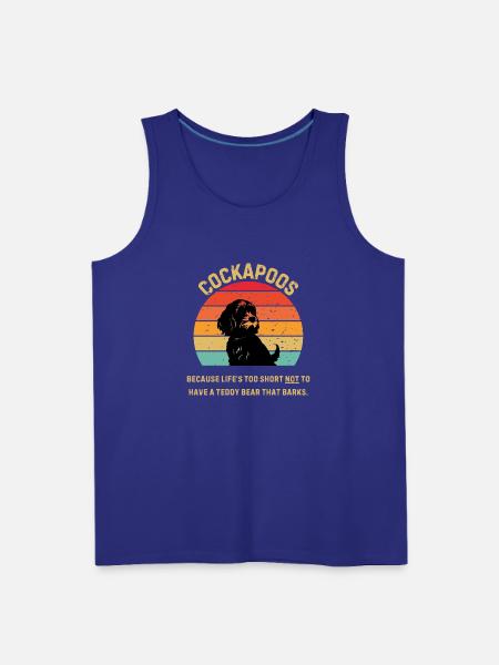 Cockapoo Retro Sunset - Men's Premium Tank - royal blue