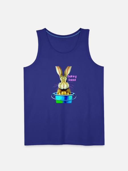 Rabbit in bucket - Men's Premium Tank - royal blue
