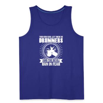 Drummer Drummer Drums Drumsticks - Men's Premium Tank - royal blue - Front
