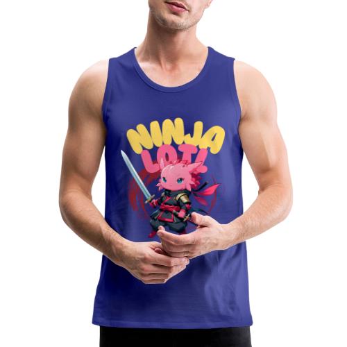 Kawaii Axolotl Ninja - Men's Premium Tank
