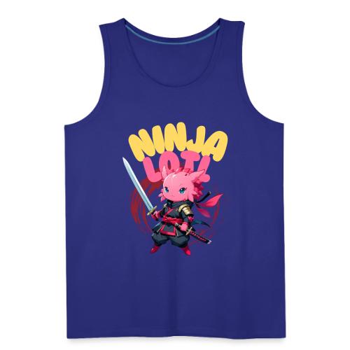 Kawaii Axolotl Ninja - Men's Premium Tank