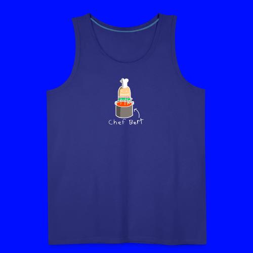 Chef Bert, White Outline (tshirts) - Men's Premium Tank