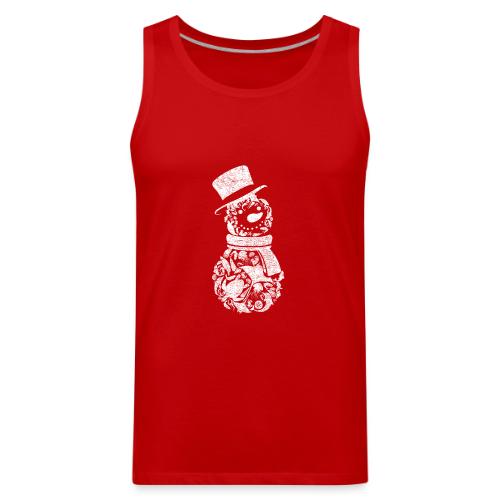 Coastal Christmas White Snowman - Men's Premium Tank