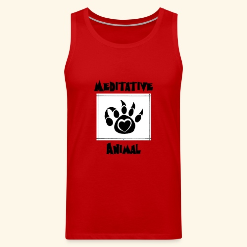 Paw Logo with Text and transparency - Men's Premium Tank