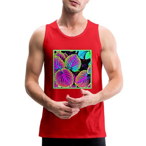 Colorful Leaves Pattern - Men's Premium Tank
