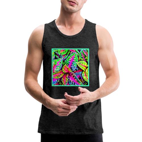 Vibrant Nature ChicLeaf Pattern - Men's Premium Tank