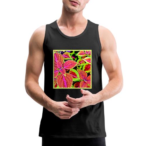 Vibrant RadiantLeaf Dreams Pattern - Men's Premium Tank