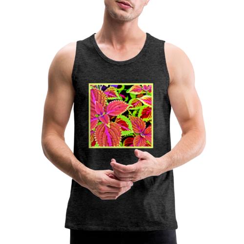Vibrant RadiantLeaf Dreams Pattern - Men's Premium Tank