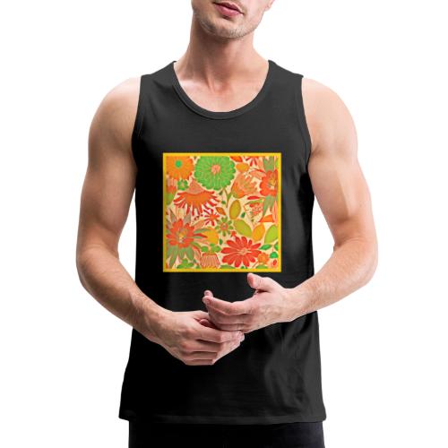 Vibrant Blossom Elegance Pattern - Men's Premium Tank