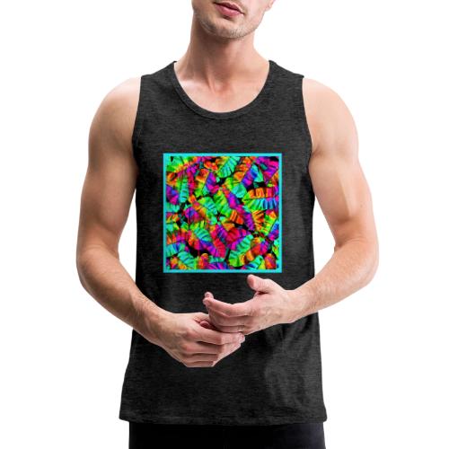 Chic Leaf Pattern Stylish Elegance - Men's Premium Tank
