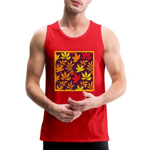 Cute Leaf Patterns Modern Style - Men's Premium Tank