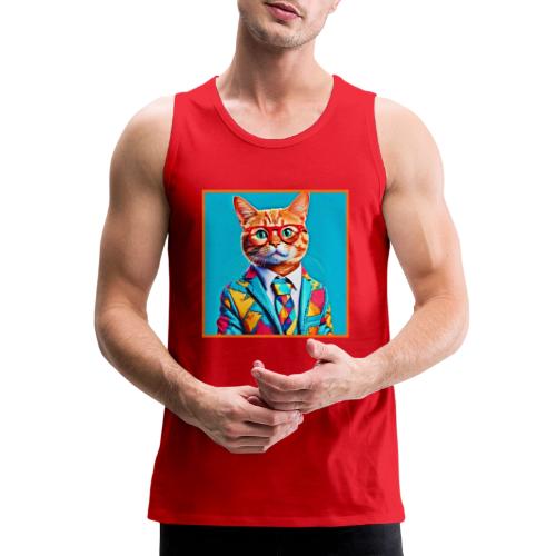 Fashionable Feline: Stylish Jacket Elegance - Men's Premium Tank