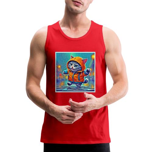 Rainy Day Cat Dance - Men's Premium Tank