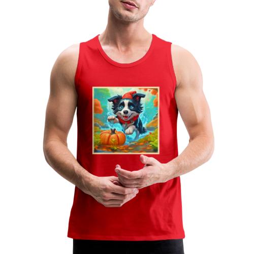 Border Ninja Dog: Epic Art - Men's Premium Tank