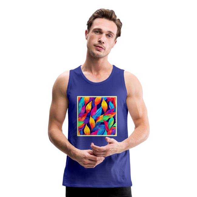 Vibrant Autumn Leaves Abstract Art