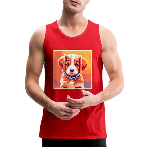 Cute Puppy Pop Art - Men's Premium Tank