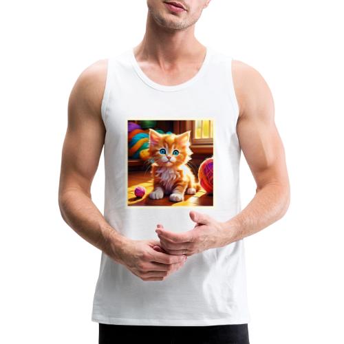 Cute Orange Kitten Art - Men's Premium Tank