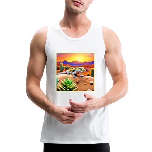 Spotted Gecko Desert Sunset - Men's Premium Tank