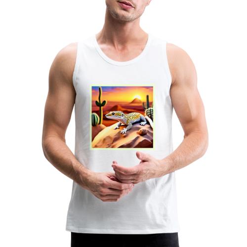 Beautiful Desert leopard Gecko Design - Men's Premium Tank
