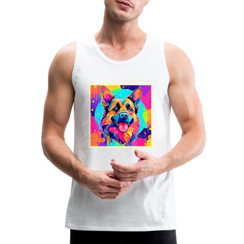Vibrant Canine: Happy Puppy Love - Men's Premium Tank