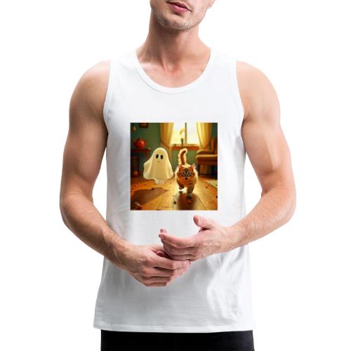 Funny Kitten Spooky Friend - Men's Premium Tank