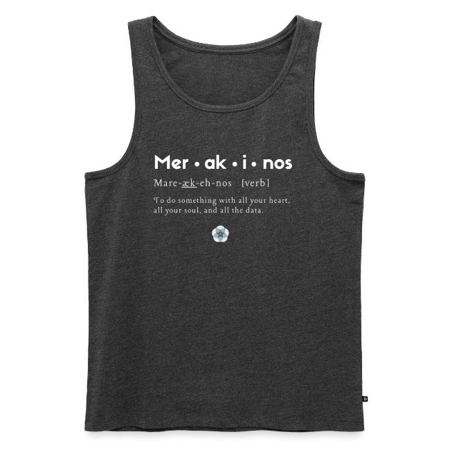 Merakinos definition with logo dark