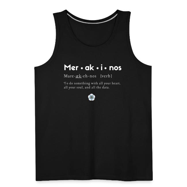 Merakinos definition with logo dark