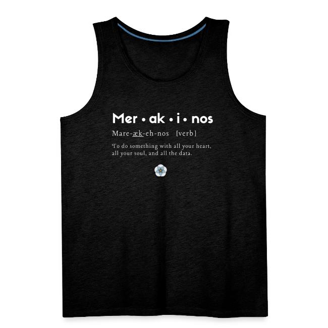 Merakinos definition with logo dark