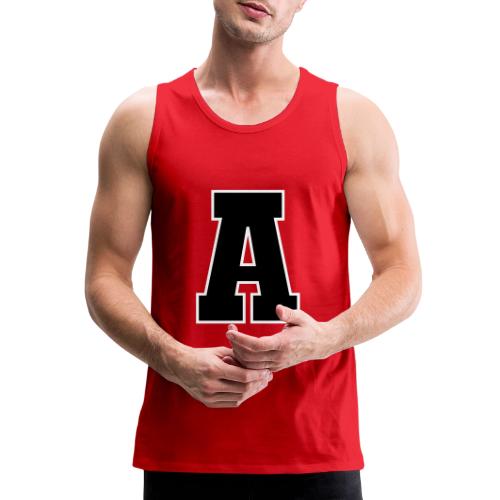 Varsity Letter A Athletic Monogram Design - Men's Premium Tank