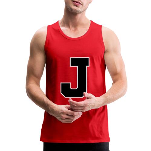 Varsity Letter J Athletic Alphabet Graphic - Men's Premium Tank