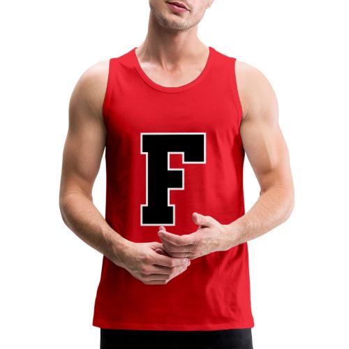 Varsity Letter F Athletic Monogram - Men's Premium Tank