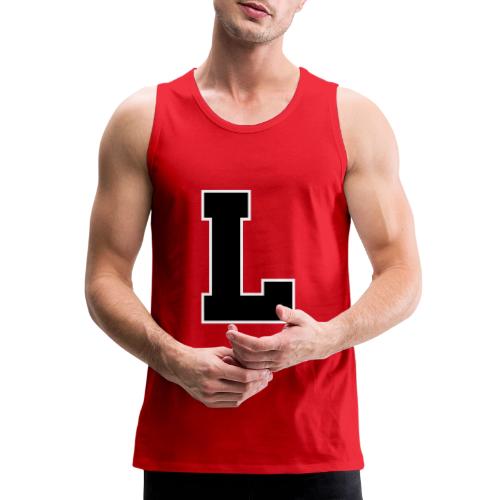 Varsity Letter L Athletic Monogram - Men's Premium Tank