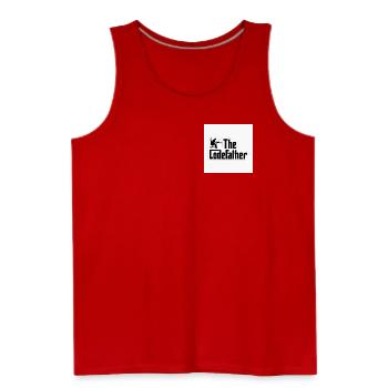 The Codefather: Funny Programmer Developer Sticker - Men's Premium Tank - red - Front