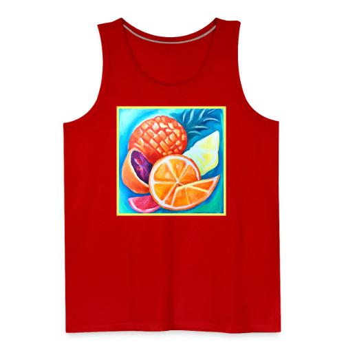 Colorful Neon Tropical Fruits - Men's Premium Tank