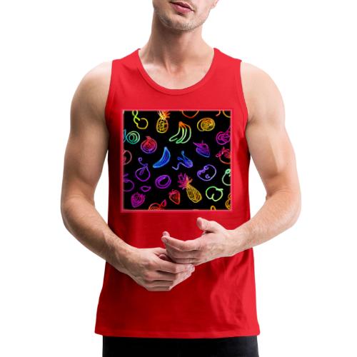 Luminous Fruit Neon Pattern - Men's Premium Tank