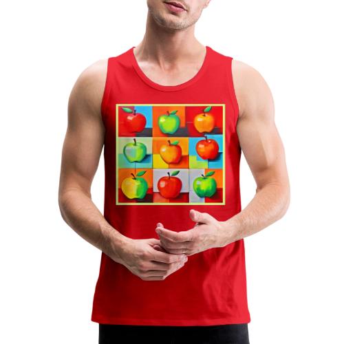 Colorful Apple Grid - Men's Premium Tank
