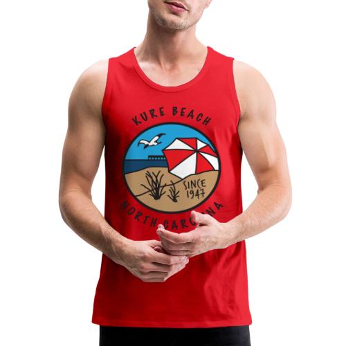 Kure Beach Day-Black Lettering-Front Only - Men's Premium Tank