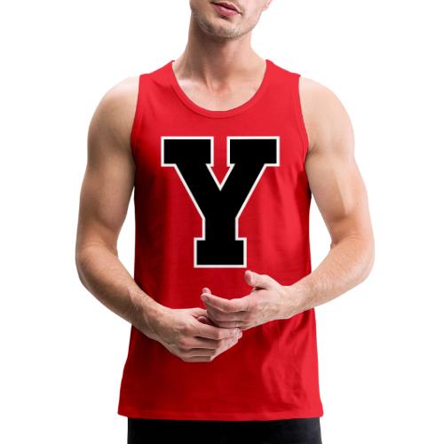 Varsity Letter Y Collegiate Alphabet Art - Men's Premium Tank