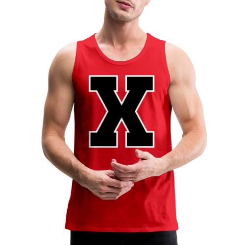 Varsity Letter X Athletic Monogram - Men's Premium Tank