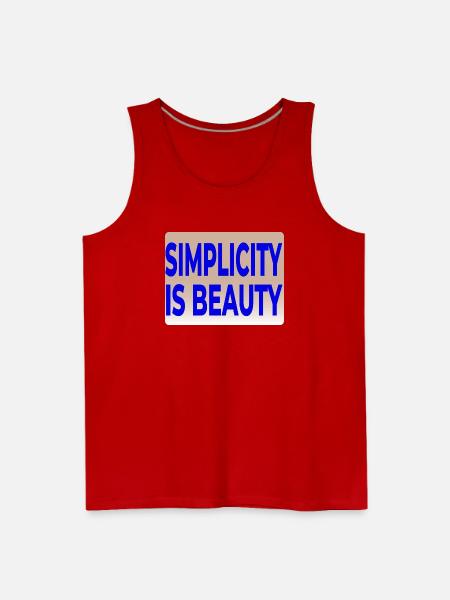 SIMPLICITY IS BEAUTY T-SHIRT - Men's Premium Tank - red