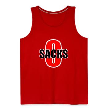 ZERO SACKS - Men's Premium Tank - red - Front