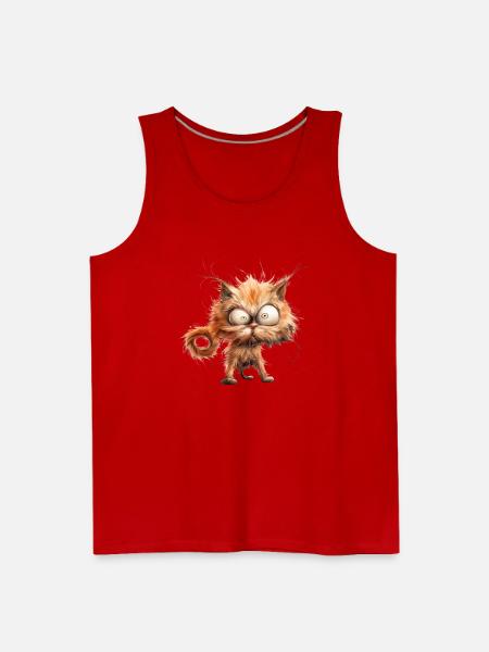 Funny Cat - Men's Premium Tank - red