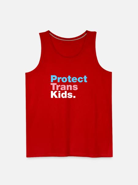 Protect Trans Kids - Men's Premium Tank - red