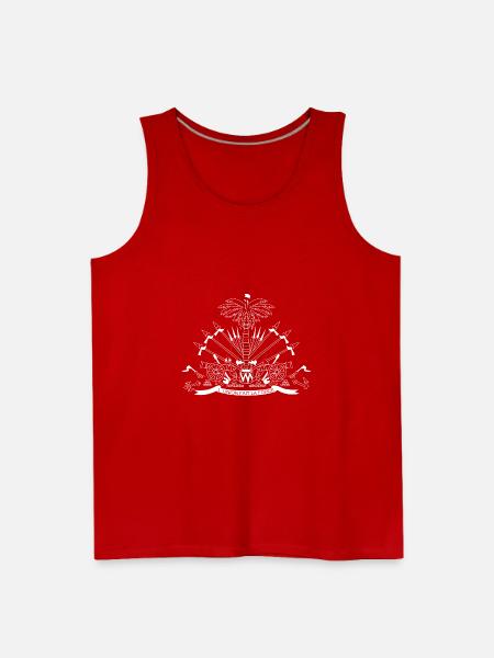Haiti Coat of Arms - Men's Premium Tank - red